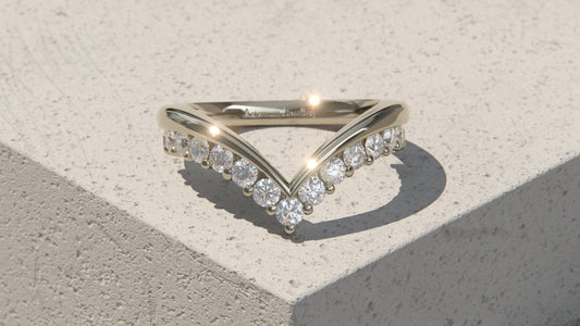 0.60ct Diamond Wishbone Ring - 9ct White Gold
