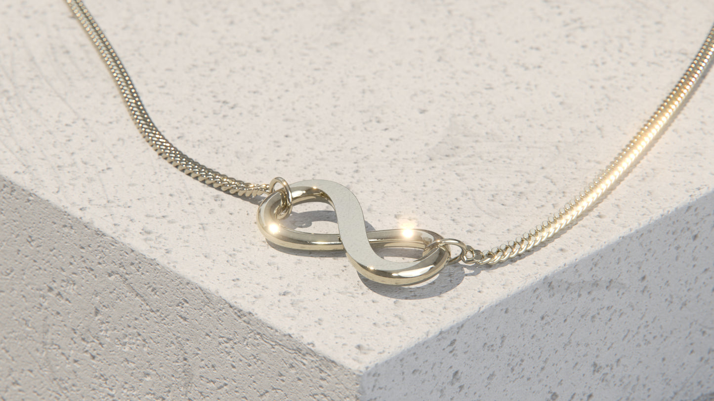 Infinity Pendant - 9ct White Gold