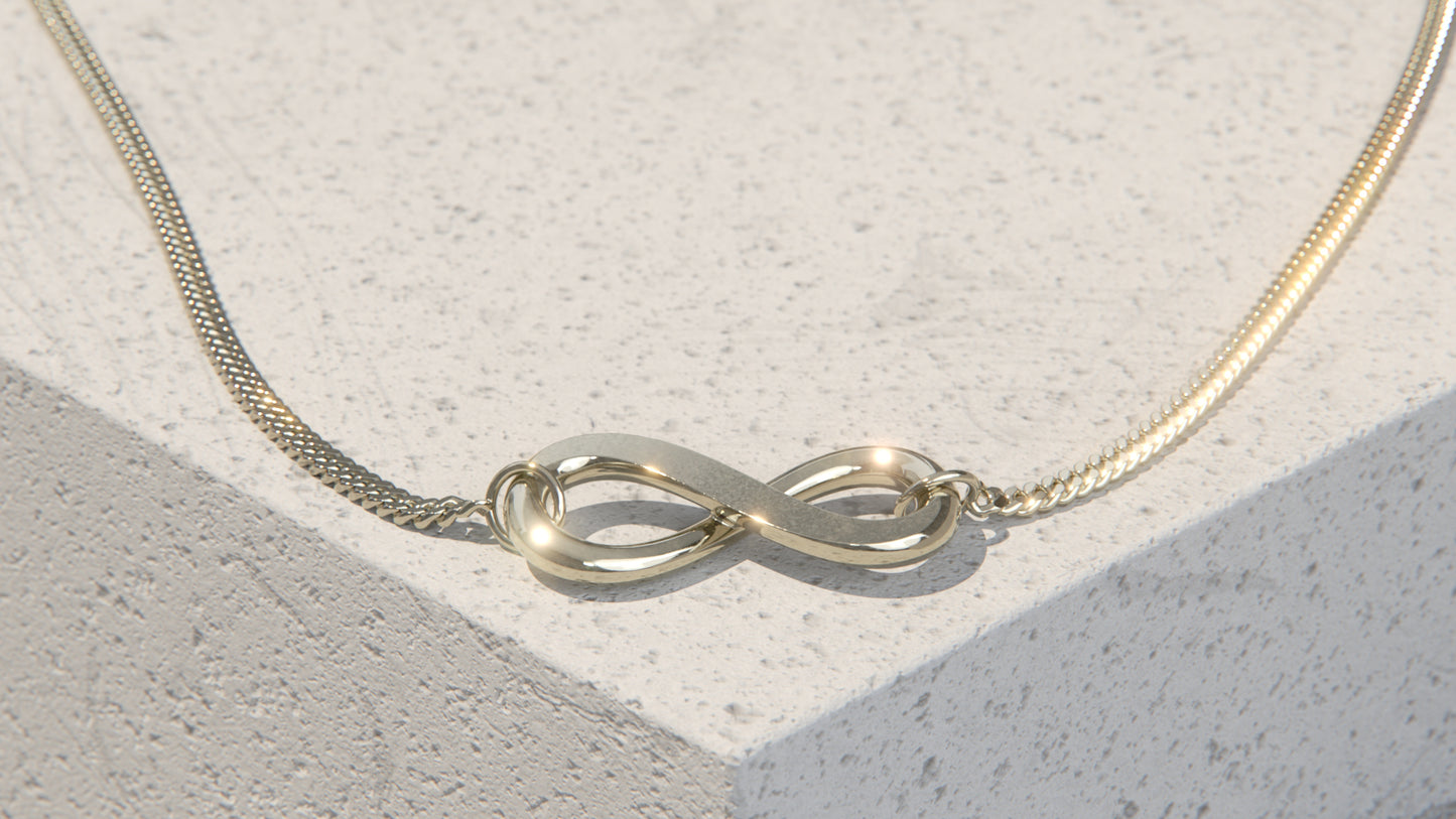 Infinity Pendant - 9ct White Gold