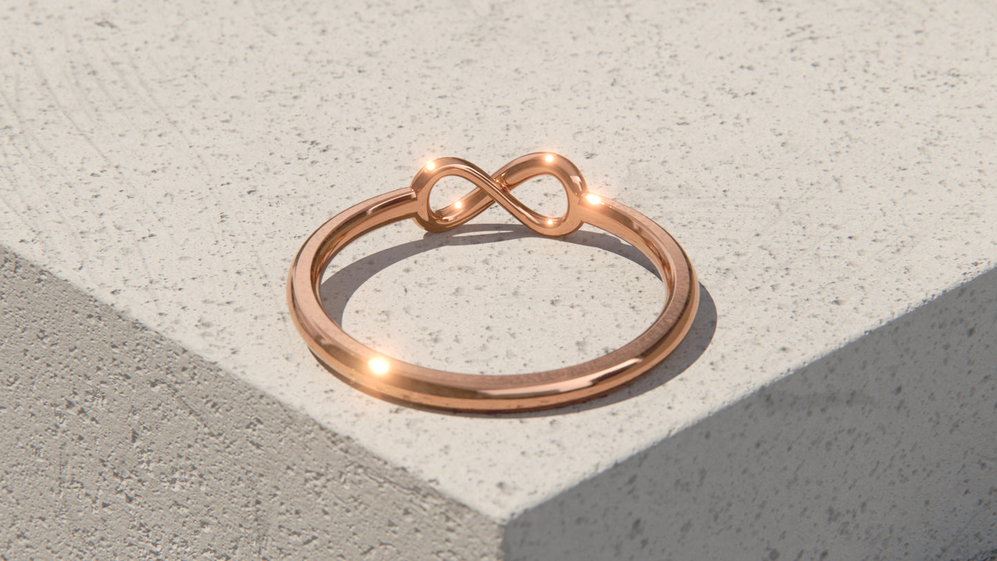 Infinity Ring - 9ct Rose Gold