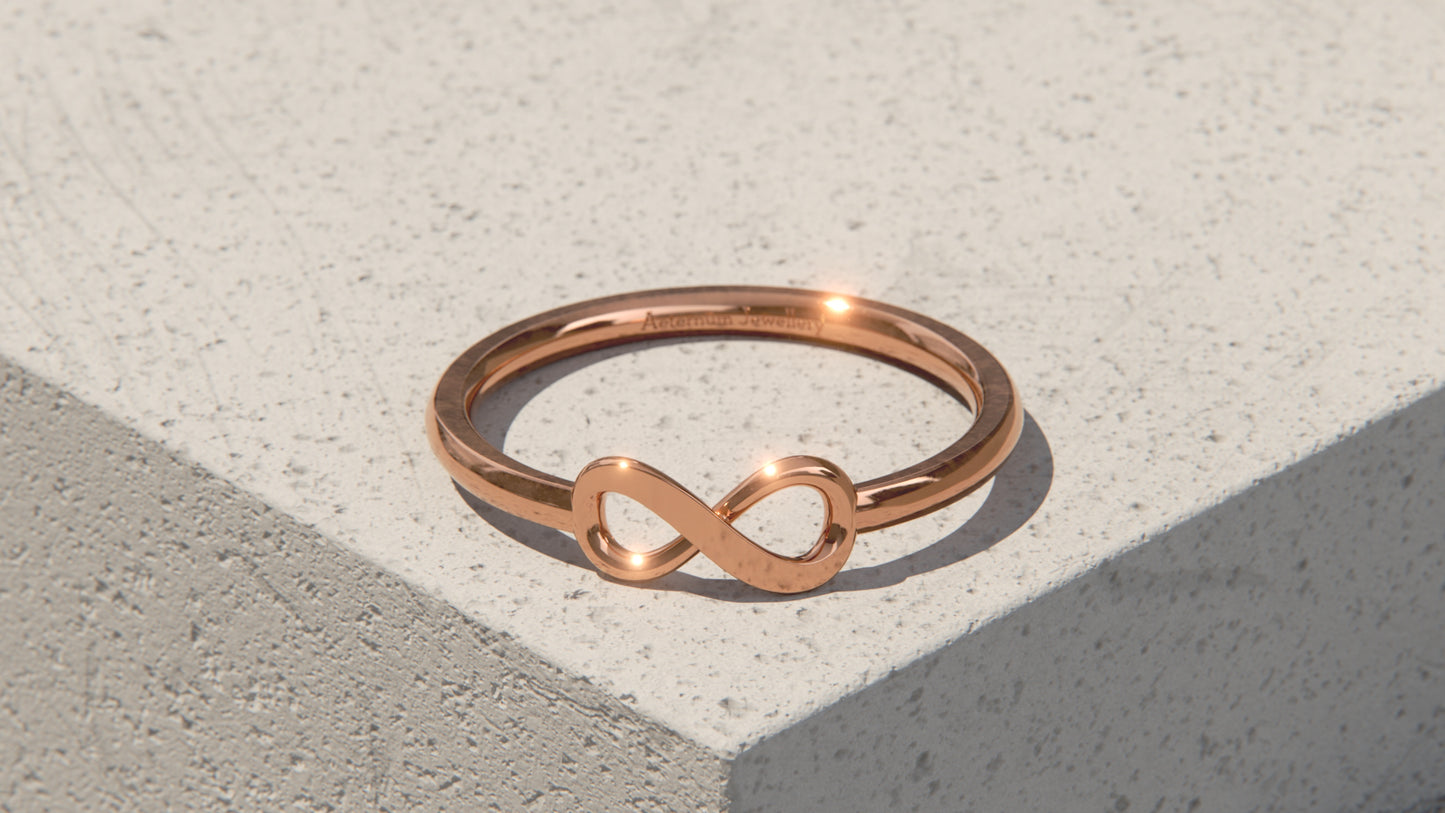 Infinity Ring - 9ct Rose Gold